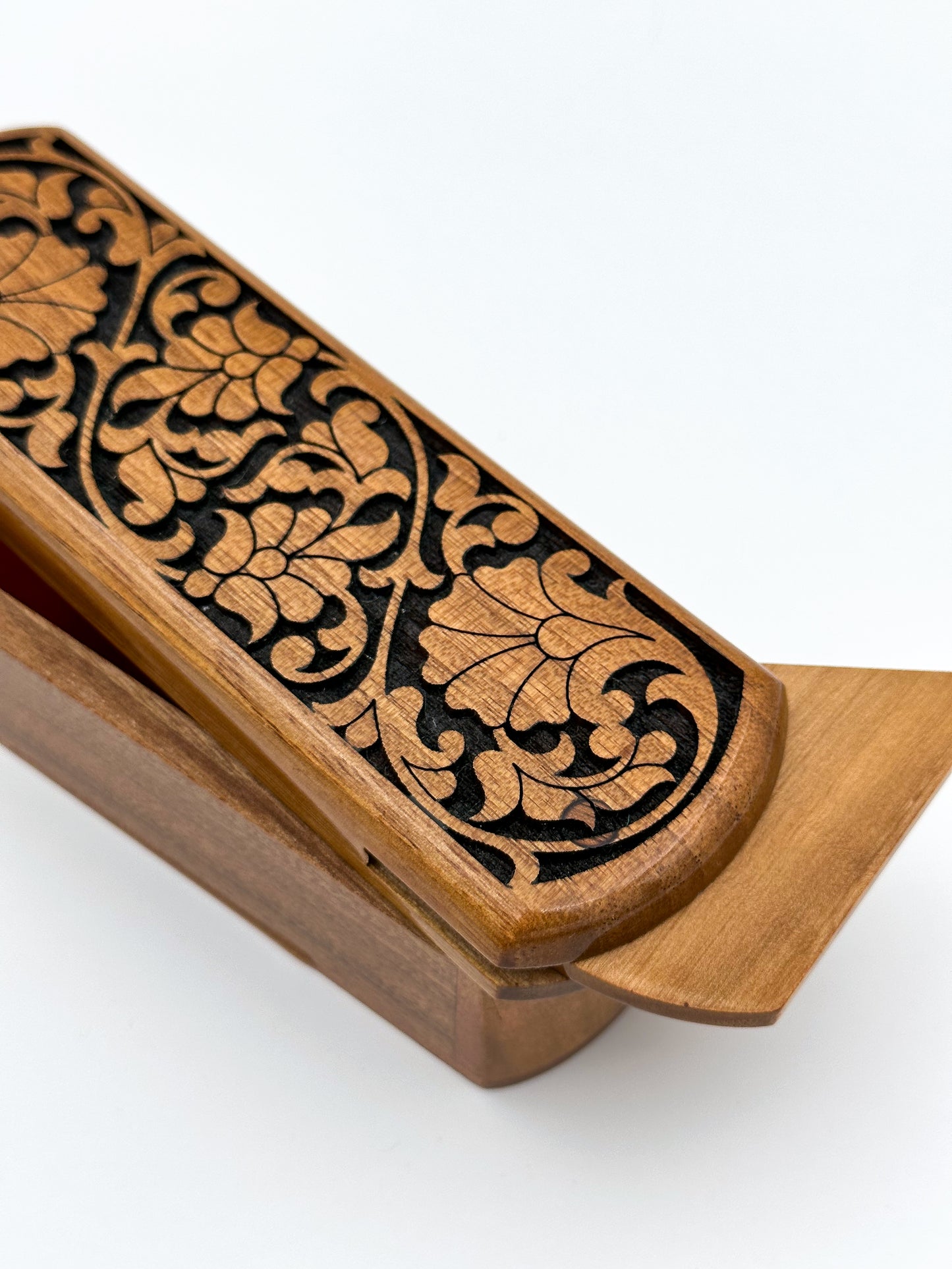 Ebony Elegance Wooden Pen Case