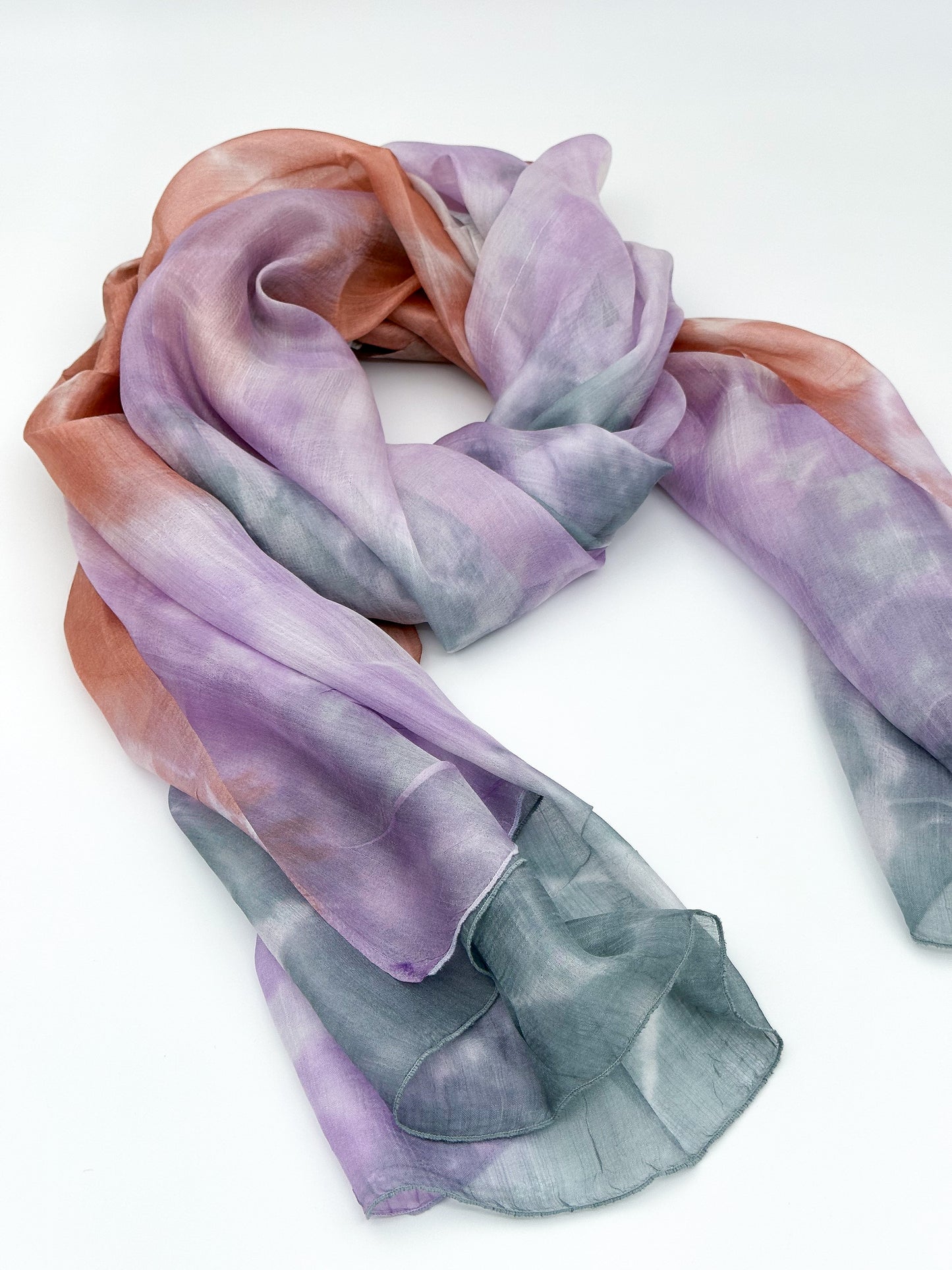 Dusky Horizon Silk Scarf