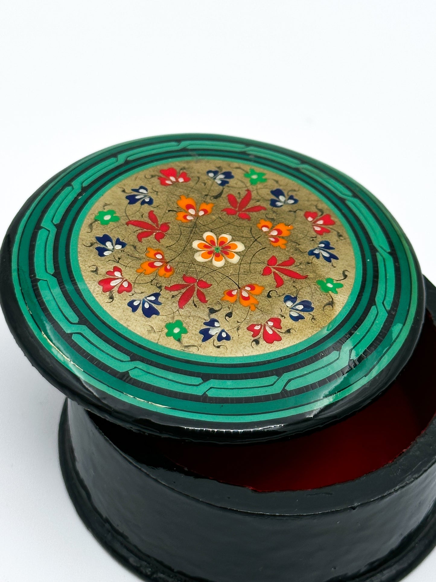 Ornate Floral Elegance: Handcrafted Small Jewelry Box