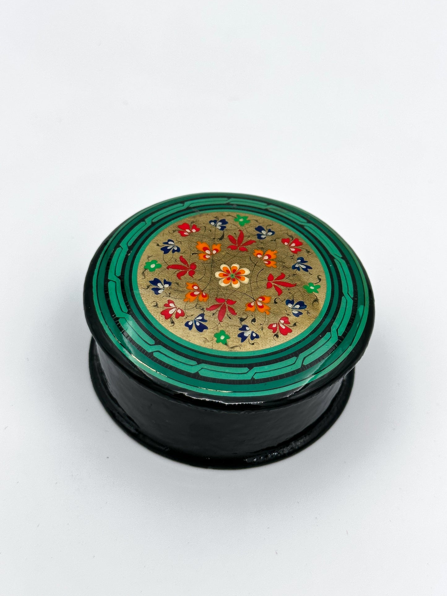 Ornate Floral Elegance: Handcrafted Small Jewelry Box