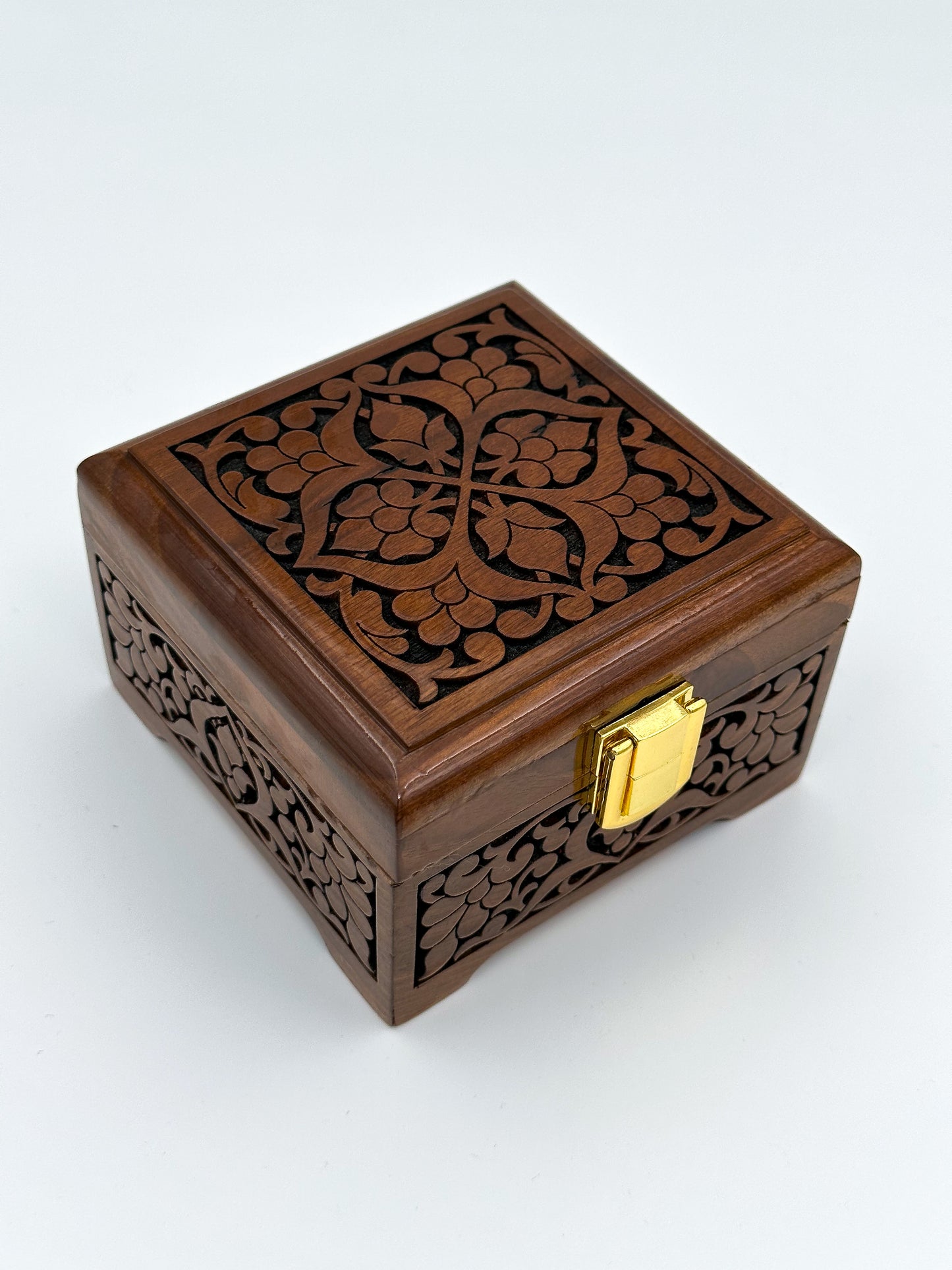 Lock & Bloom Wooden Jewelry Box