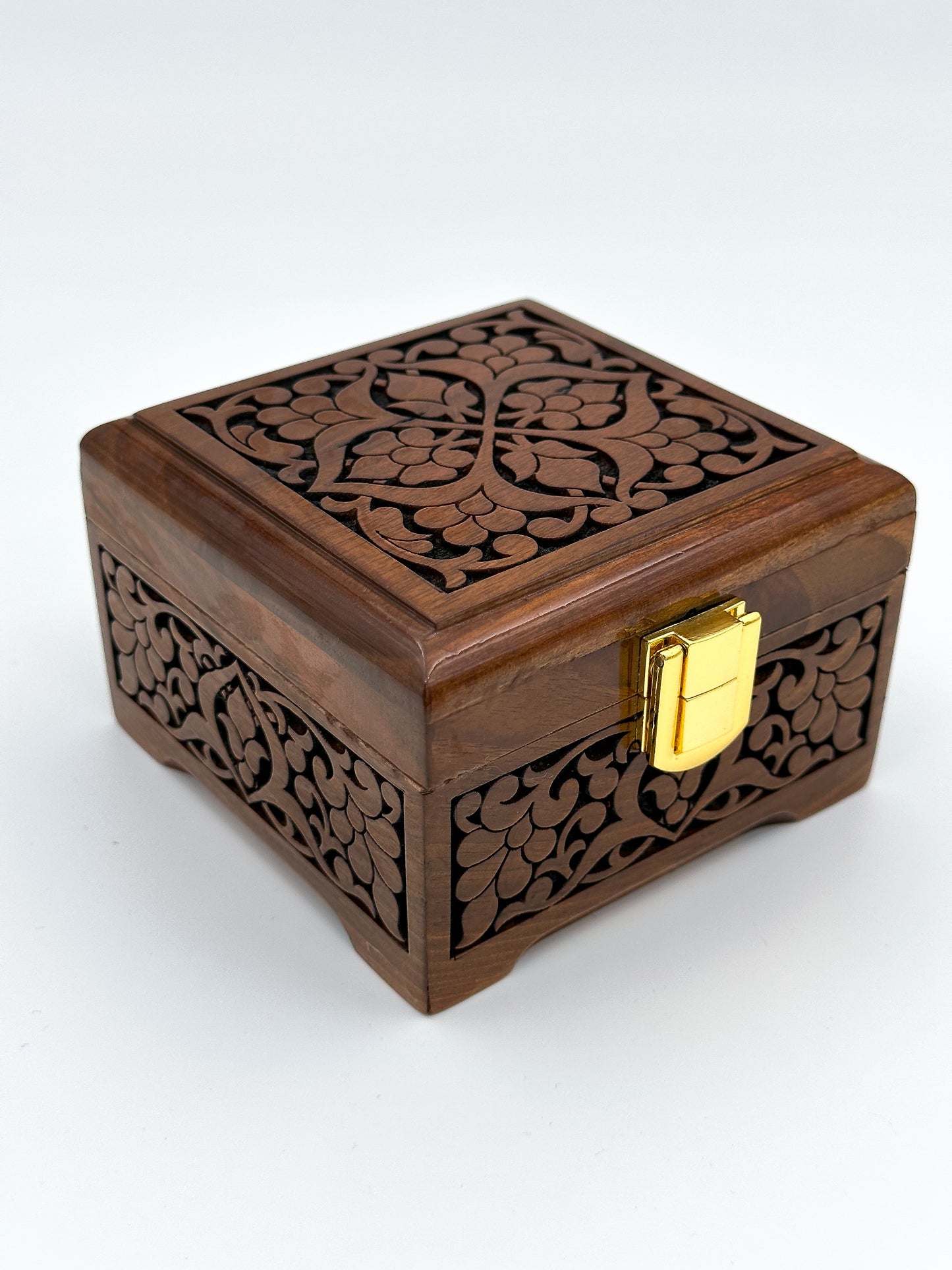 Lock & Bloom Wooden Jewelry Box