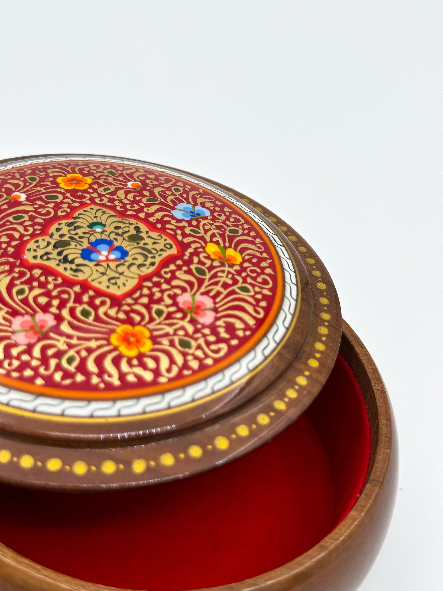 Crimson Elegance Small Jewelry Box