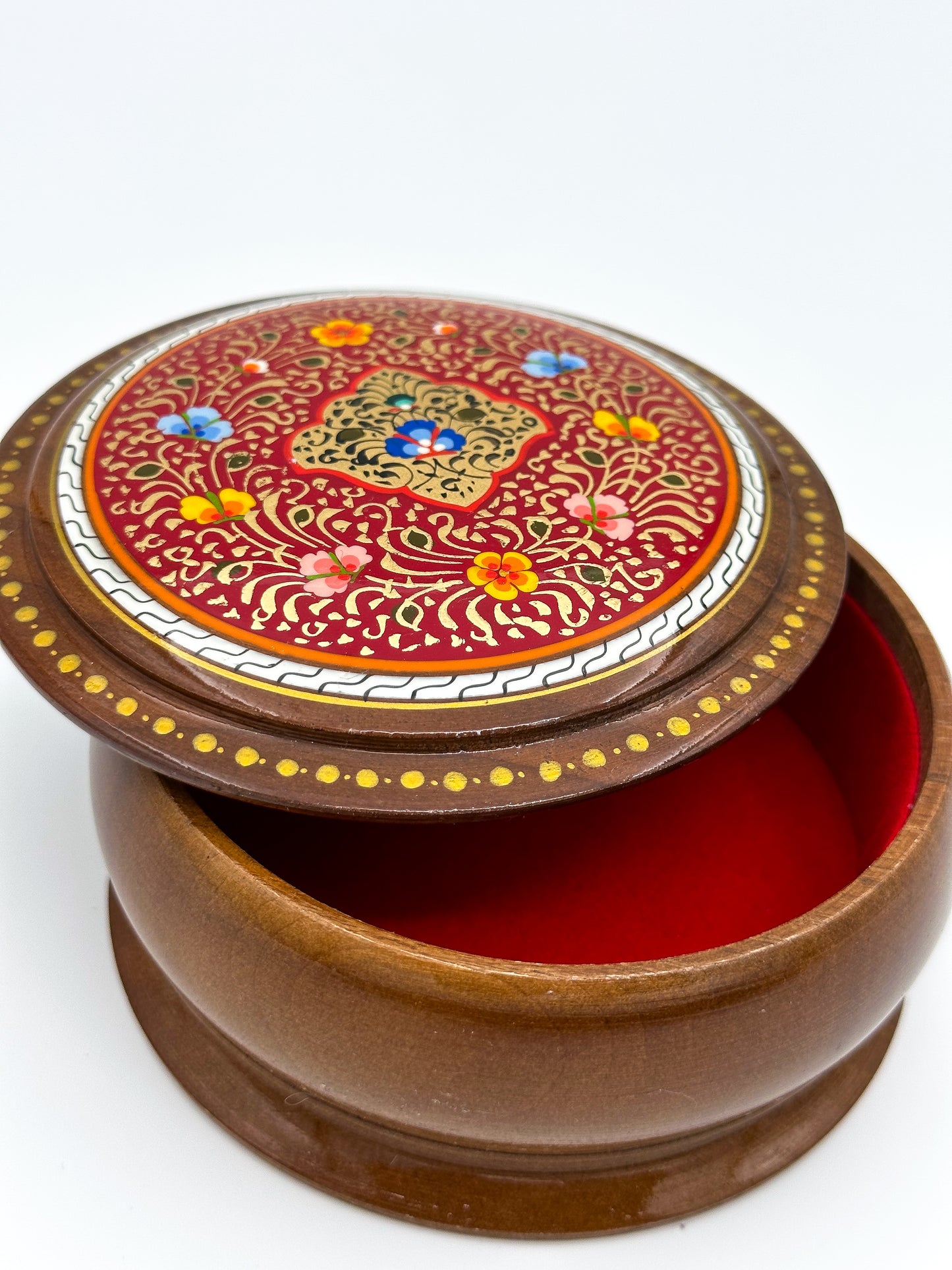 Crimson Elegance Small Jewelry Box