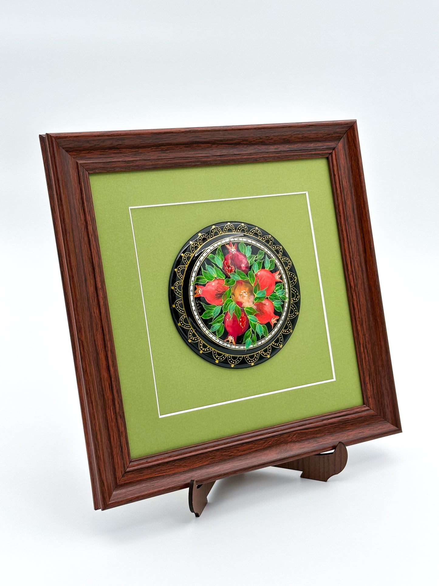 Pomegranate Elegance: Framed Art Piece