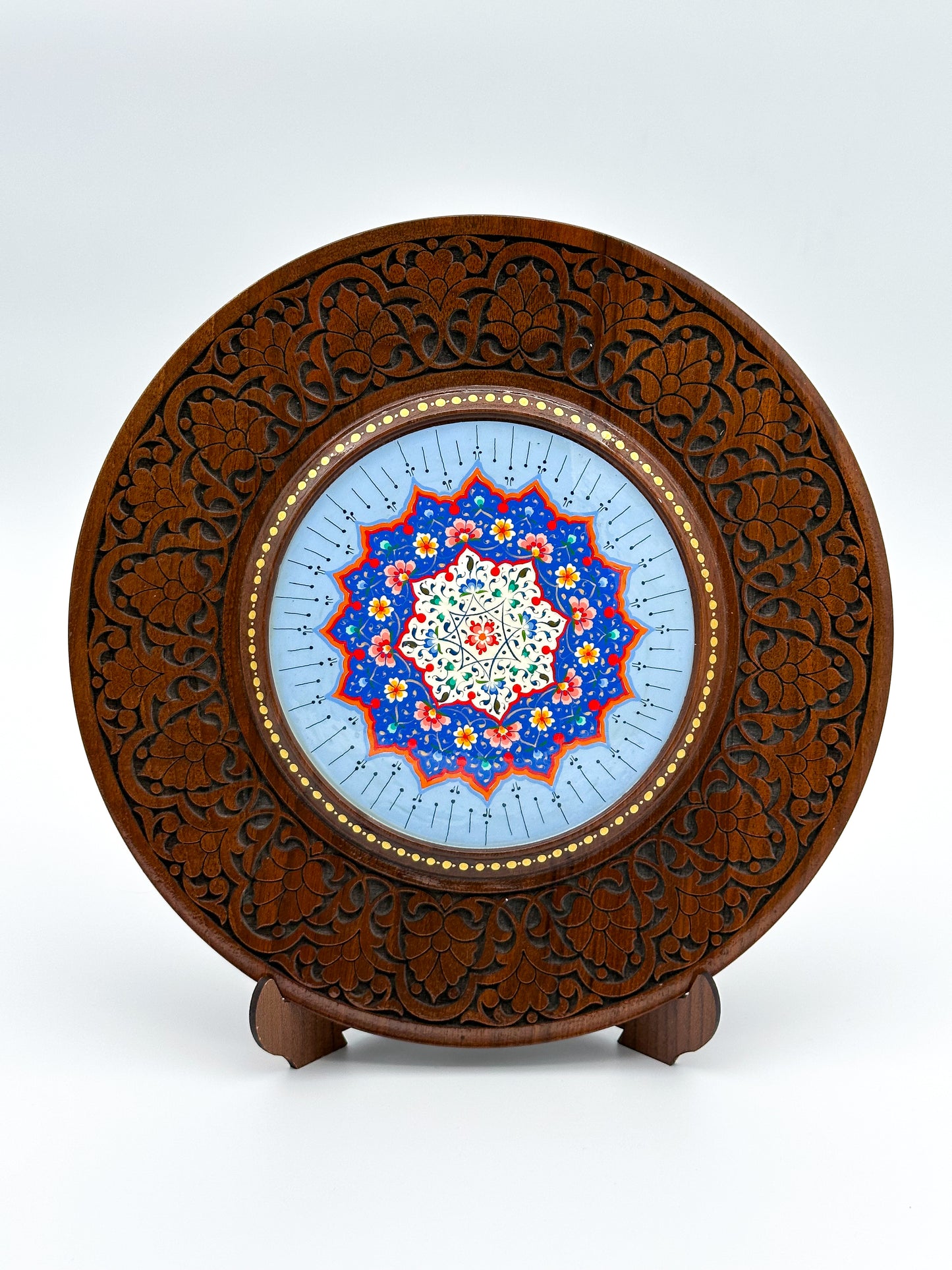 Blue Star Mandala Wall Plate