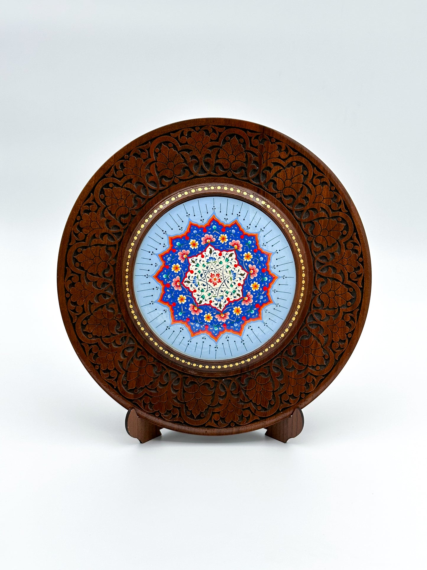 Blue Star Mandala Wall Plate