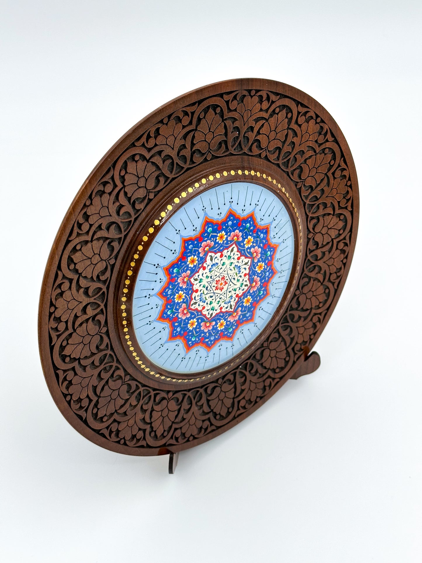 Blue Star Mandala Wall Plate