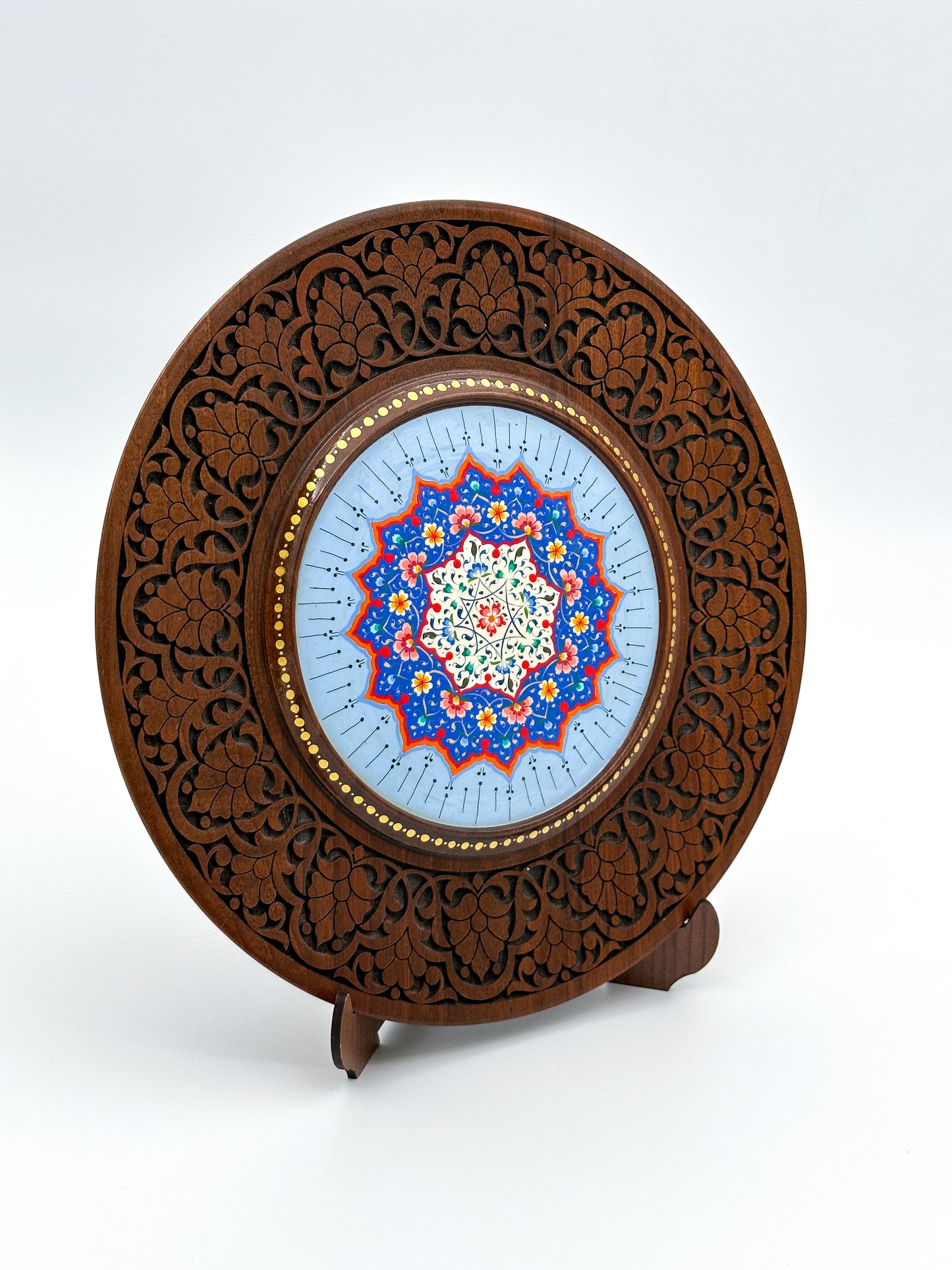 Blue Star Mandala Wall Plate