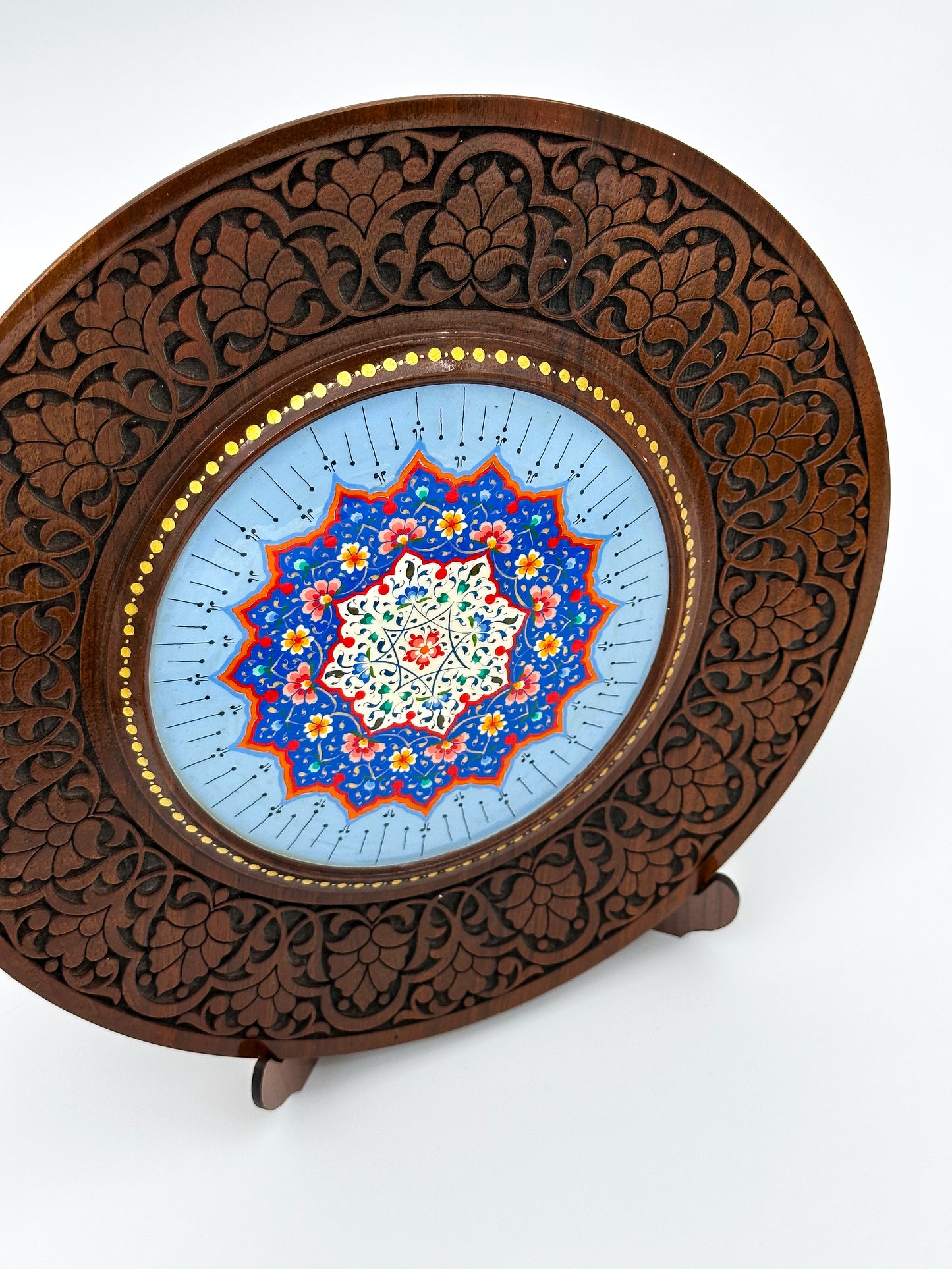 Blue Star Mandala Wall Plate