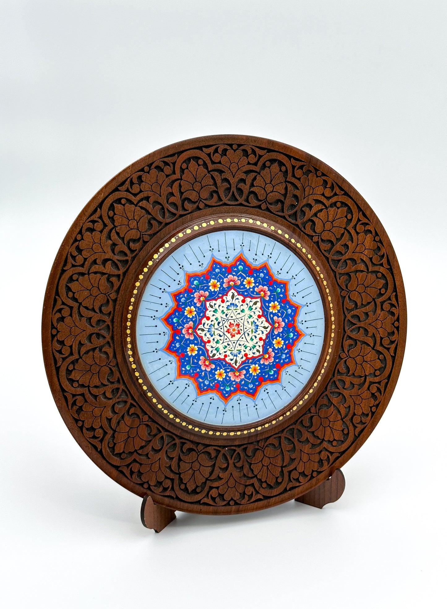 Blue Star Mandala Wall Plate