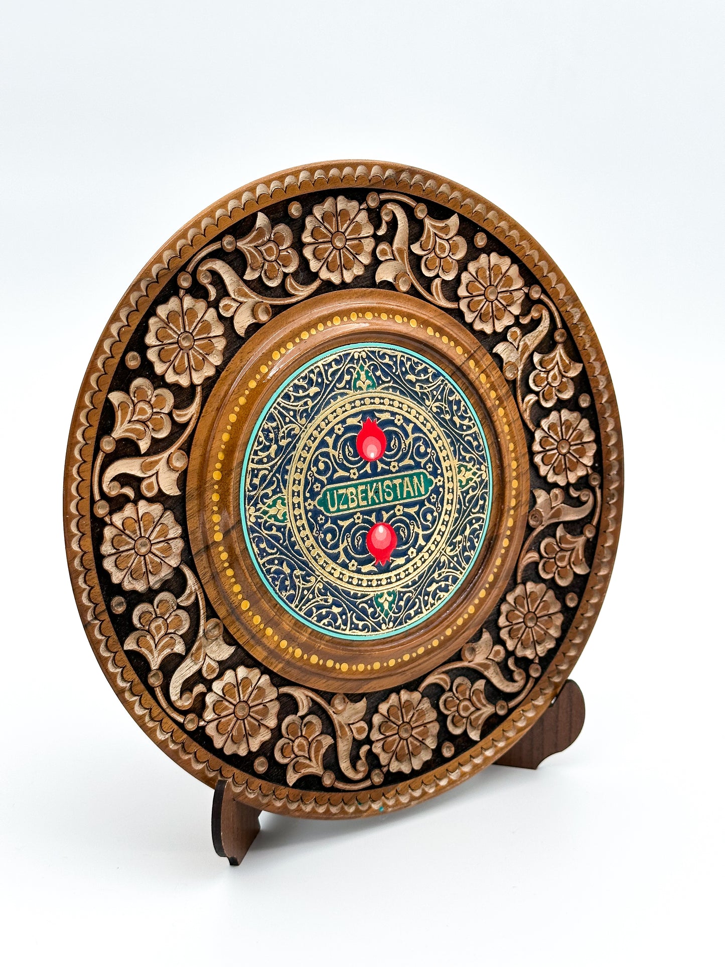 Uzbekistan Floral Heritage Wall Plate