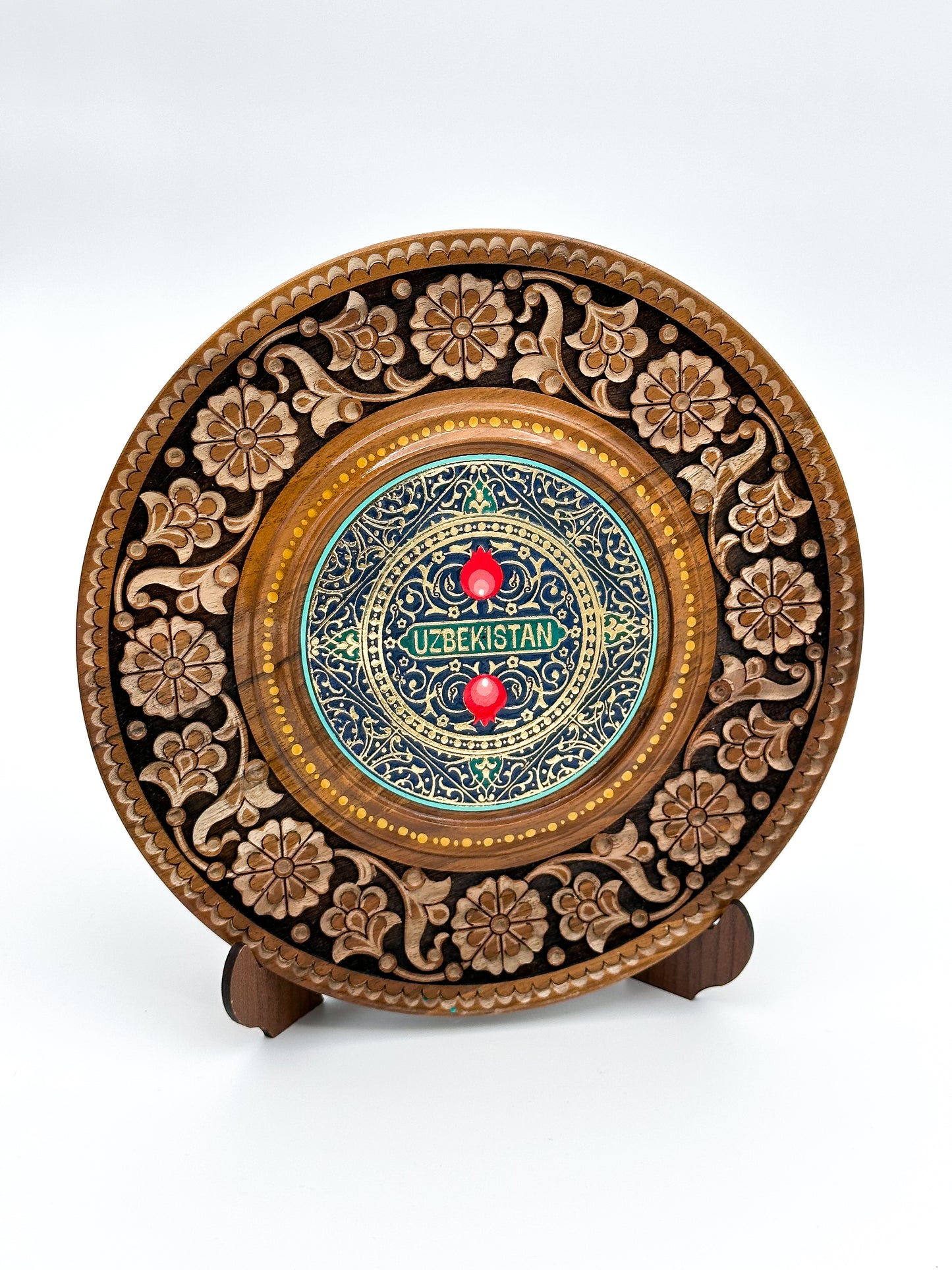 Uzbekistan Floral Heritage Wall Plate