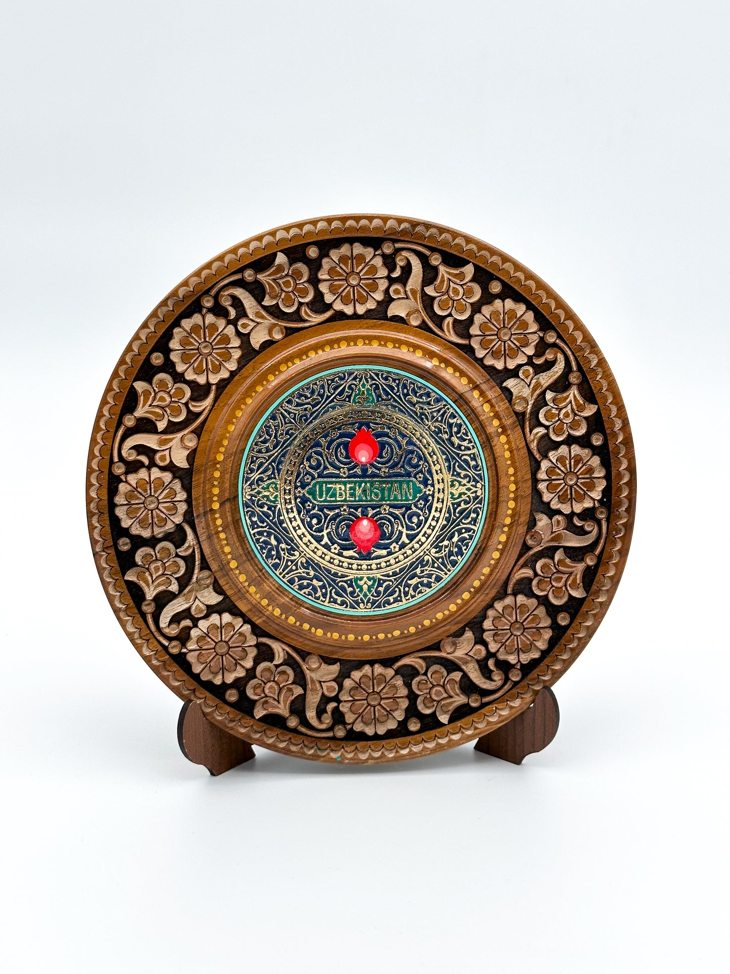 Uzbekistan Floral Heritage Wall Plate