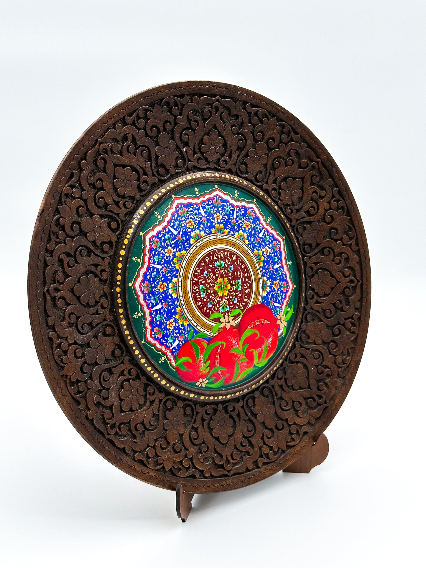 Pomegranate Bloom Mandala Wall Plate