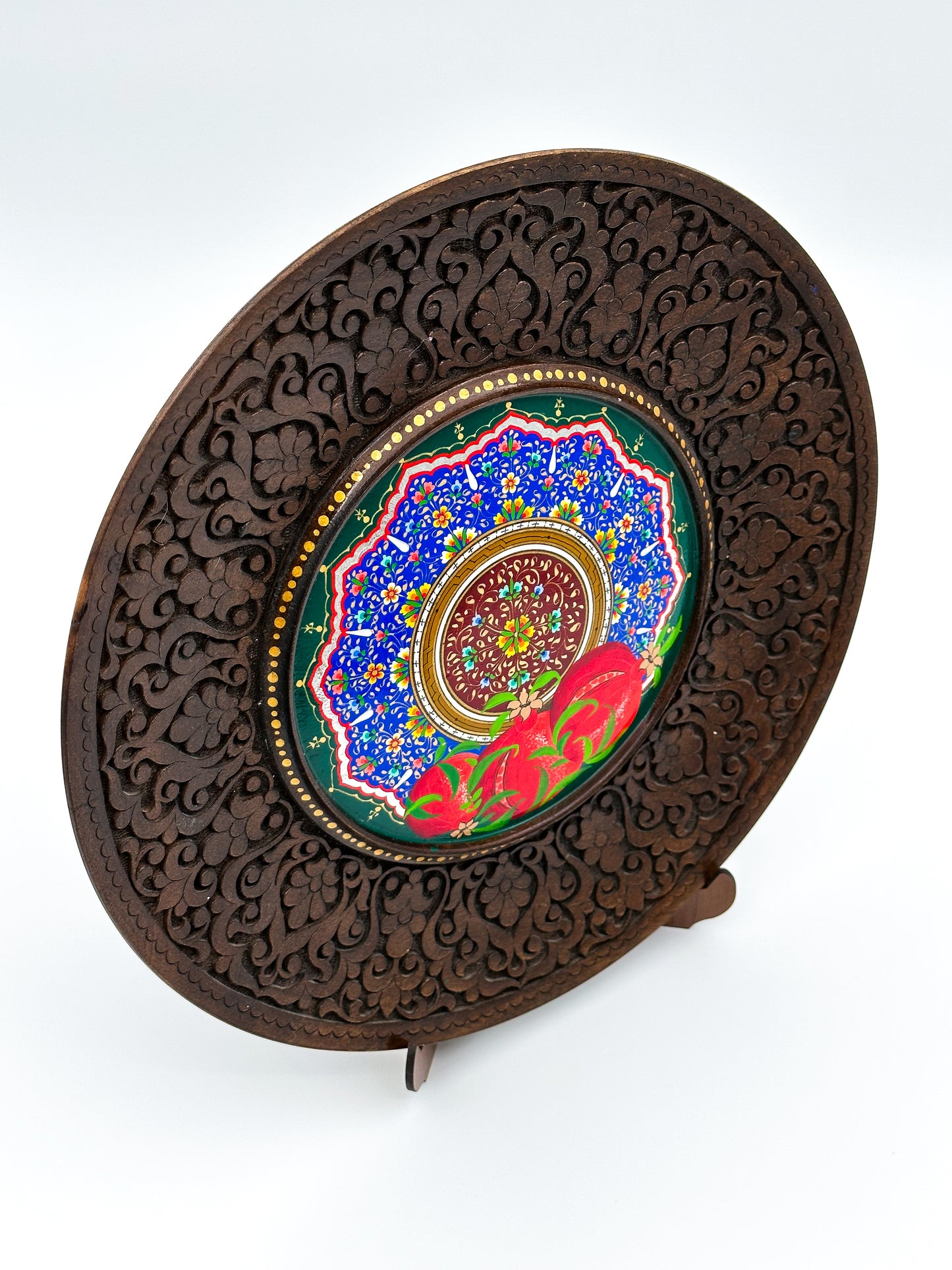 Pomegranate Bloom Mandala Wall Plate