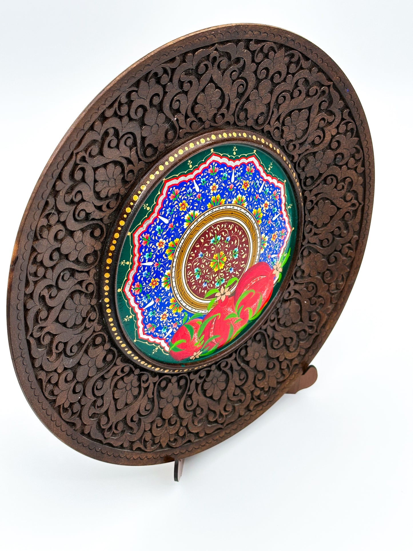 Pomegranate Bloom Mandala Wall Plate