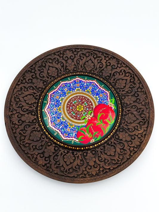 Pomegranate Bloom Mandala Wall Plate